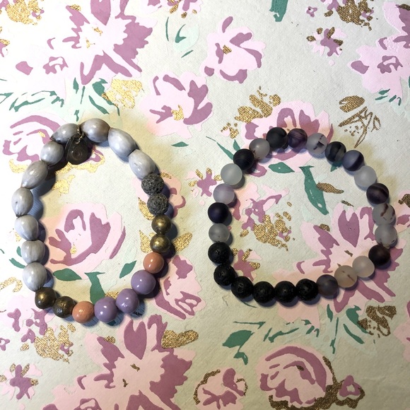Two lava stone essential oil bracelets - Picture 1 of 3